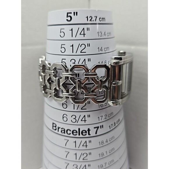 Versus Versace Womens Square Stainless Steel Bracelet Watch Quartz New Battery - Picture 7 of 11